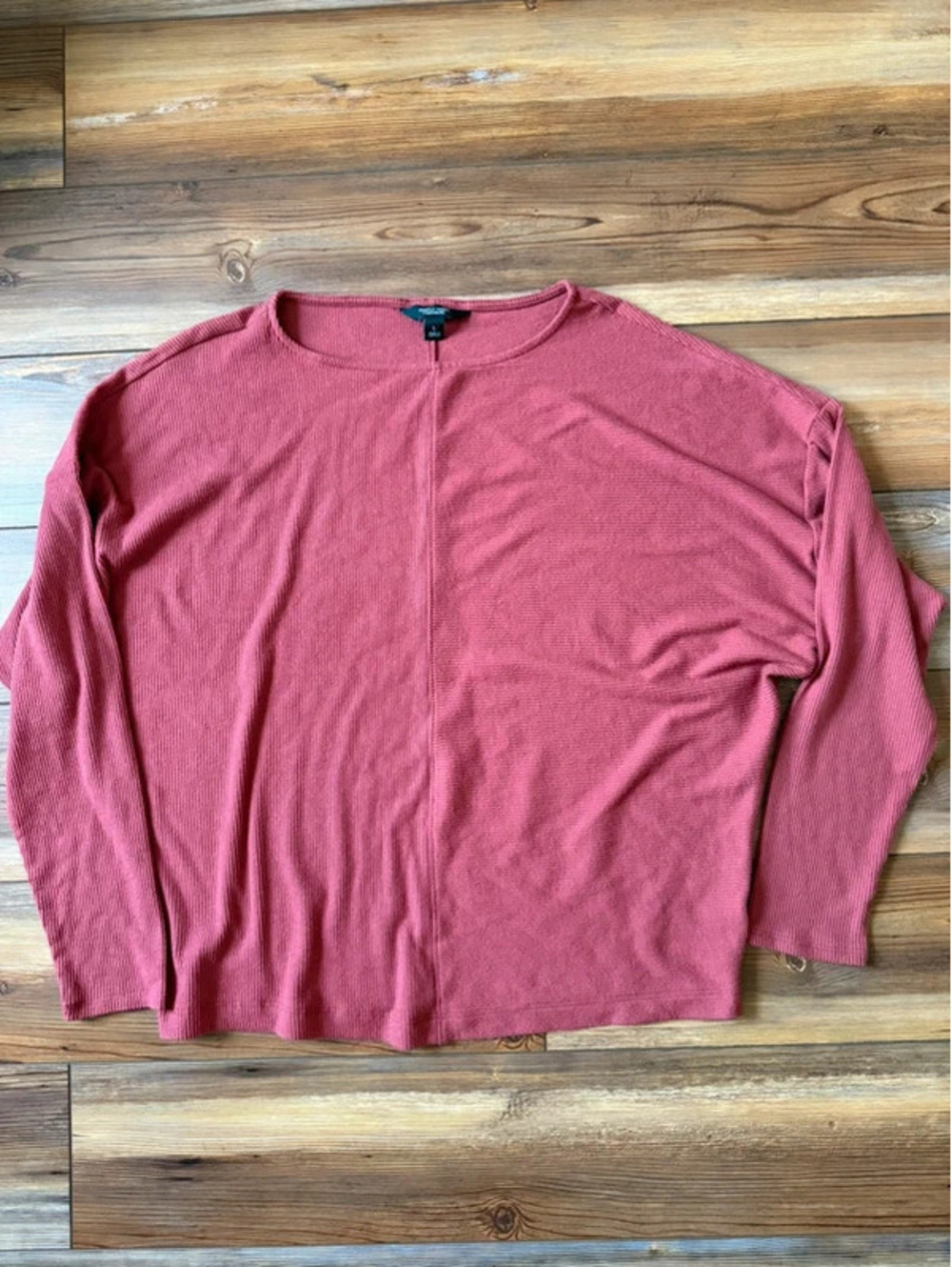 Vera wang ribbed long sleeve sweater shirt large